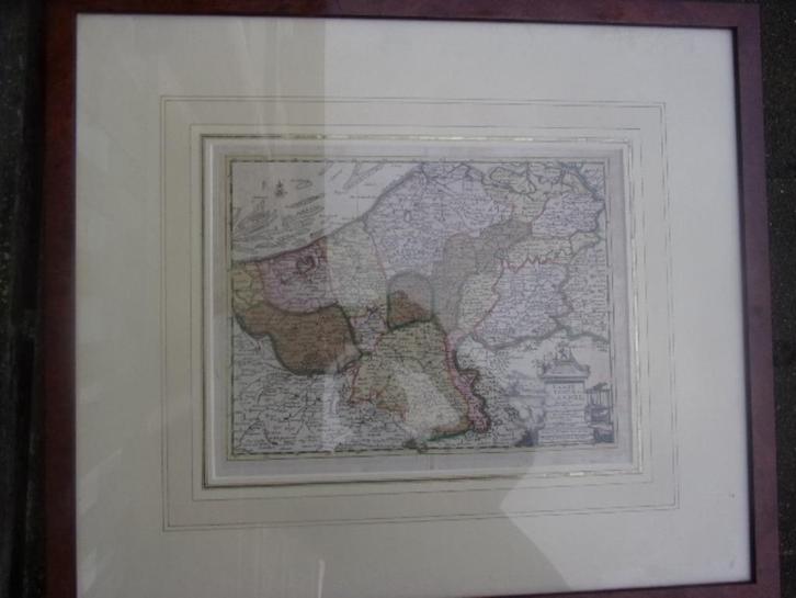 België Vlaanderen ca. 1714 Carte du Comté de Flandre Suivant, Antiek en Kunst, Kunst | Etsen en Gravures, Ophalen of Verzenden