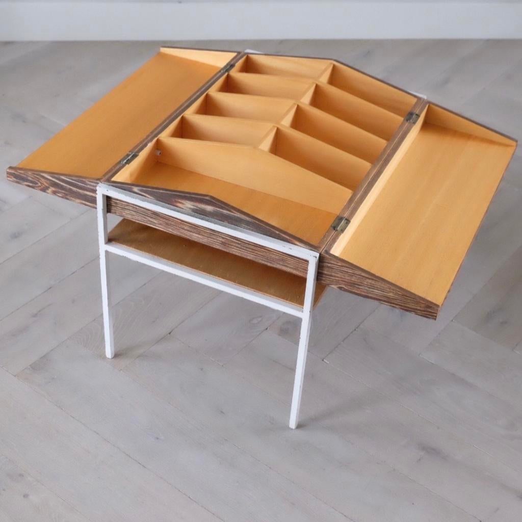 Coen de Vries Tetex naaibox / bijzettafel 60 x 40 x 46h, Huis en Inrichting, Tafels | Salontafels, Gebruikt, 50 tot 75 cm, Minder dan 50 cm