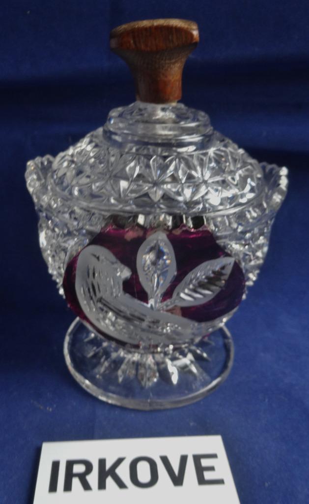 BOHEEMS KRISTAL MOOI POTJE 2 STUKS *, Antiek en Kunst, Antiek | Glas en Kristal, Verzenden