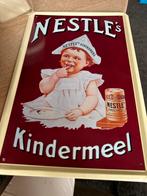 Nestlé's Kindermeel Emaille Reclamebord Aluminium, Antiek en Kunst, Ophalen