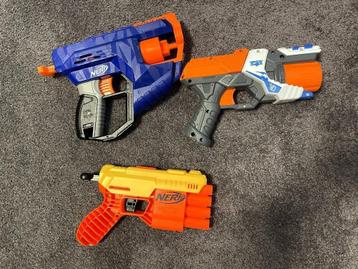 3 nerf guns, nerf pistolen x-shot beschikbaar voor biedingen