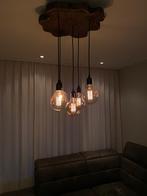Boomstam lamp, Huis en Inrichting, Lampen | Hanglampen, Minder dan 50 cm, Zo goed als nieuw, Ophalen