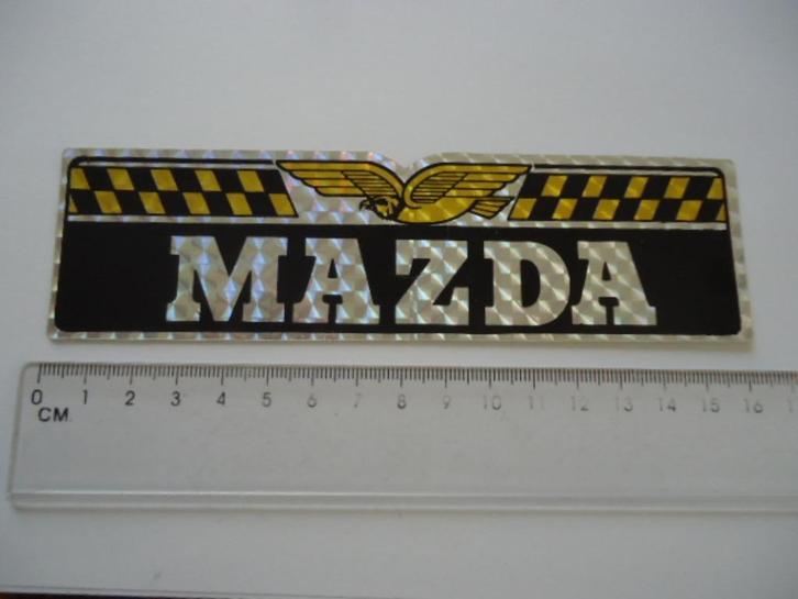 sticker oud MAZDA Auto oldtimer glans retro car japan == 1=, Verzamelen, Stickers, Zo goed als nieuw, Bedrijf of Vereniging, Verzenden