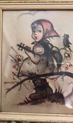 Mooi lief vintage Hummeltje schilderijtje, Ophalen of Verzenden