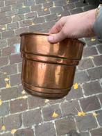 Vintage Koperen Plantenpot, Tuin en Terras, 25 tot 40 cm, Gebruikt, Rond, Binnen