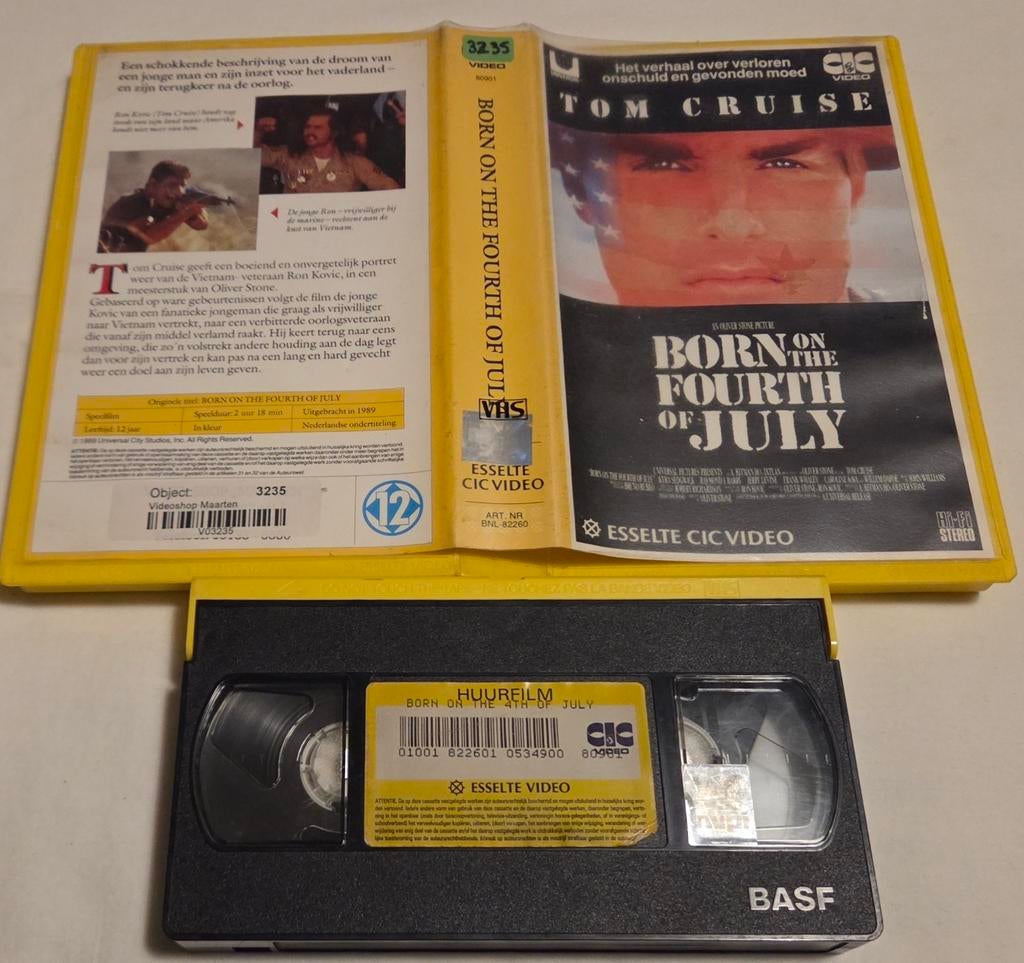 Tom Cruise Born On The Fourth Of July VHS Oorlog EX-RENTAL, Vanaf 16 jaar, Ophalen of Verzenden, Gebruikt, Actie en Avontuur
