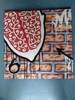 Abstract Schilderij met Bakstenen Achtergrond, Ophalen of Verzenden