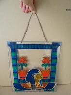 Curiosa glas in lood van plexiglas Egypte 36x40cm Cleopatra?, Ophalen of Verzenden