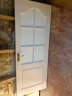 Massief houten binnendeur, glas afgeplakt, Doe-het-zelf en Verbouw, Ophalen, Gebruikt, Binnendeur, Glas