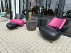 2 Leolux Pallone outdoor fauteuils Roze zwart design stoel, Leolux, 75 tot 100 cm, Ophalen of Verzenden, Zo goed als nieuw