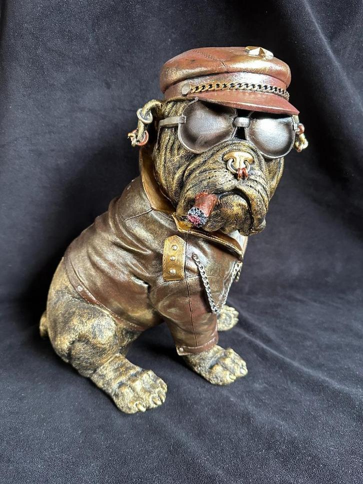 Bulldog gekleed als Gangster , Nieuw., Antiek en Kunst, Kunst | Beelden en Houtsnijwerken, Ophalen of Verzenden