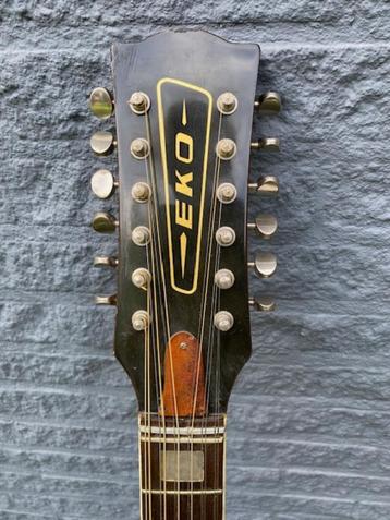 Eko Ranger-12-snarige gitaar uit 1969/71 +ingebouwd element. beschikbaar voor biedingen