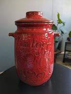 Unieke West Germany 204-28 rode rumtopf pot met deksel, Ophalen of Verzenden
