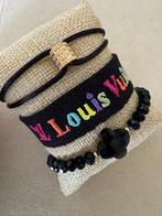 Set van 3 armbanden ibiza klaver satijn koord louis hippie, Overige materialen, Overige kleuren, Nieuw, Ophalen of Verzenden