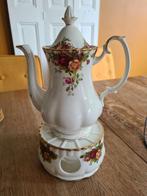 Royal Albert, Old Country Roses, koffiepot en theelicht, Antiek en Kunst, Ophalen