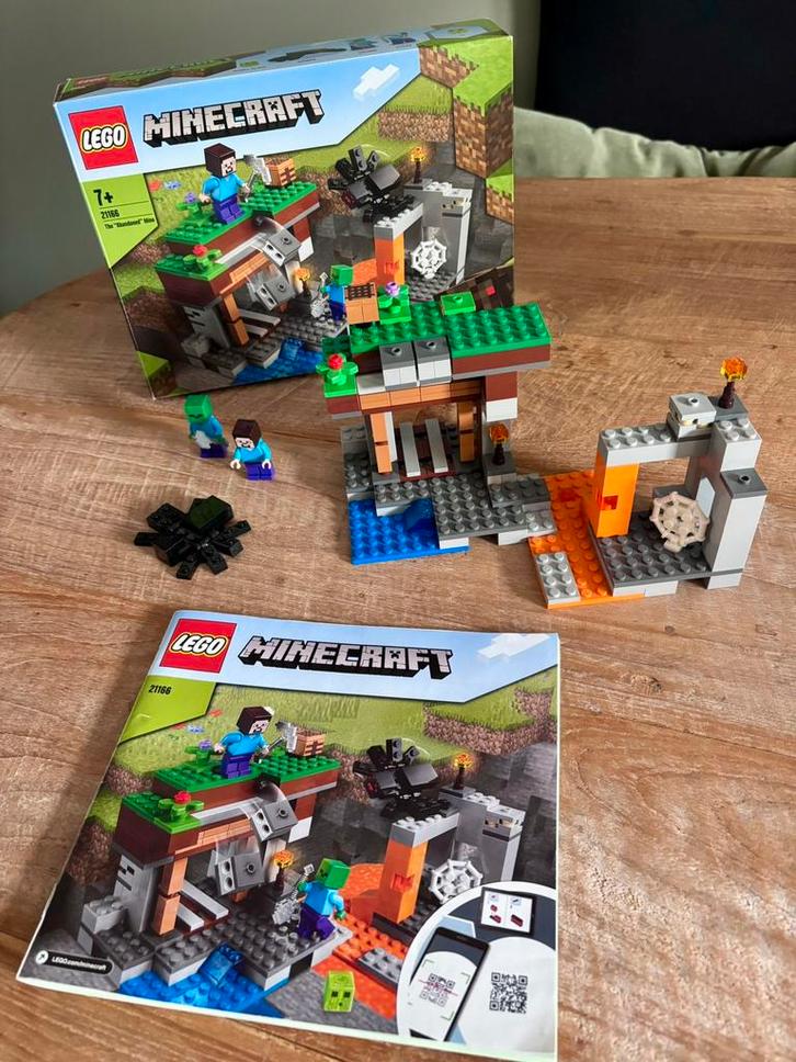 Lego Minecraft 21166 de Verlaten Mijn, Kinderen en Baby's, Speelgoed | Duplo en Lego, Zo goed als nieuw, Lego, Complete set, Ophalen of Verzenden