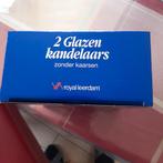 Royal Leerdam Glazen Kandelaars - Nieuw in Doos!, Huis en Inrichting, Woonaccessoires | Kandelaars en Kaarsen, Ophalen of Verzenden