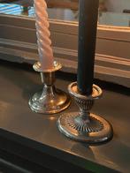 Verzilverde kandelaars, Antiek en Kunst, Ophalen of Verzenden, Zilver