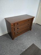 Ladekastje Bruin Hout Vintage/Antiek (nette staat), Ophalen, 100 tot 150 cm, Landelijk, 3 of 4 laden