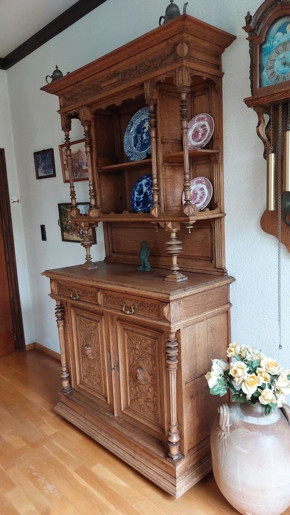 Antiek eiken Mechelse buffetkast., Antiek en Kunst, Antiek | Meubels | Kasten, Ophalen