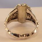 Antieke zilveren ring met Opaal – Art Nouveau, Verzenden, Zilver, Ring, Met edelsteen
