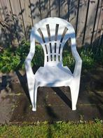 Witte kunststof tuinstoel, Tuin en Terras, Tuinstoelen, Ophalen, Zo goed als nieuw, Kunststof
