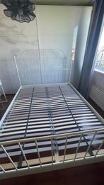 Ikea bed 160x200 te koop, Ophalen, Gebruikt, Wit, Tweepersoons