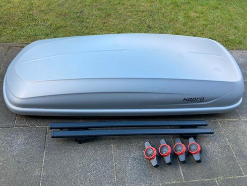 Dakkoffer Hapro Traxer 8.6 (530 l.) INCL. Dakdragers te huur, Auto diversen, Dakkoffers, Zo goed als nieuw, Ophalen