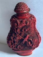 Antieke  Chinees snuifflesjes. Cinnaber lak, Antiek en Kunst, Ophalen of Verzenden