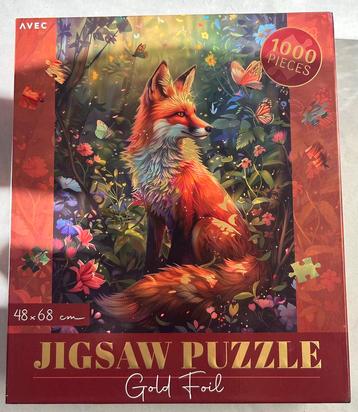 Puzzle Jigsaw - gold foil - 1000 pieces - 48x68cm beschikbaar voor biedingen