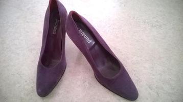 Panara Rode Pruimen Suede pumps (zie beschrijving) beschikbaar voor biedingen