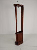Elegante Engelse Mahonie Kapstok met Paraplubak – Art Deco, ., Zo goed als nieuw, ., Minder dan 100 cm