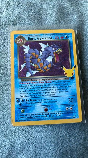 Dark Gyarados 25 years celebration beschikbaar voor biedingen