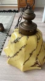 Vintage hanglamp glazen kap, Antiek en Kunst, Ophalen