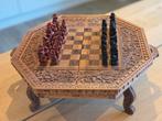 Vintage schaakbord met opbergruimte, Een of twee spelers, Ophalen of Verzenden, Zo goed als nieuw