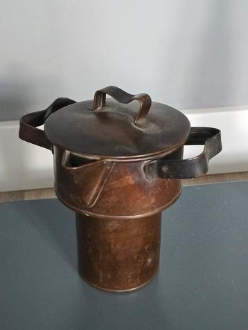 Antieke koperen 18de eeuwse koffiepot / koffieketen/ smorre  beschikbaar voor biedingen