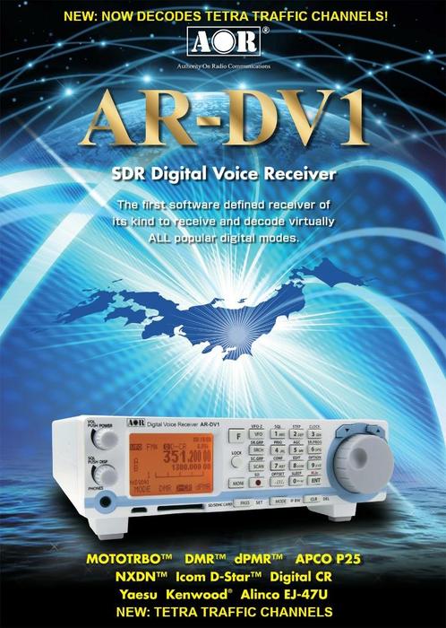 AOR AR-DV-10 Digitale Ontvanger P25, NXDN, D-STAR, dPMR, DMR, Telecommunicatie, Zenders en Ontvangers, Nieuw, Ontvanger, Verzenden