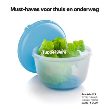 Nieuwe kleur! Tupperware slabol ruimtebol ruimtekom rooster