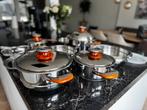 Luxe Philipiak Milano Pannenset – Nooit Gebruikt, Huis en Inrichting, Keuken | Potten en Pannen, Ophalen, Zo goed als nieuw, Rvs