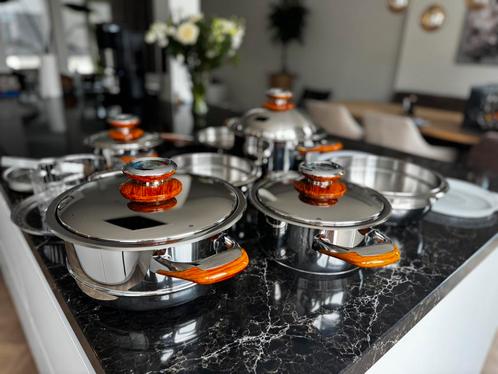 Luxe Philipiak Milano Pannenset – Nooit Gebruikt, Huis en Inrichting, Keuken | Potten en Pannen, Zo goed als nieuw, Pannenset