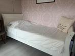 Woood massief grenen eenpersoonsbed, Huis en Inrichting, Slaapkamer | Bedden, Ophalen, 90 cm, Eenpersoons, Wit