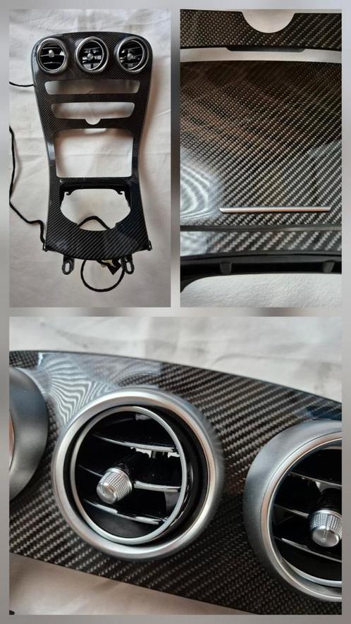 MERCEDES W205 AMG C43 C63 CARBON MIDDENCONSOLE, Auto-onderdelen, Dashboard en Schakelaars, Mercedes-Benz, Gebruikt, Ophalen of Verzenden