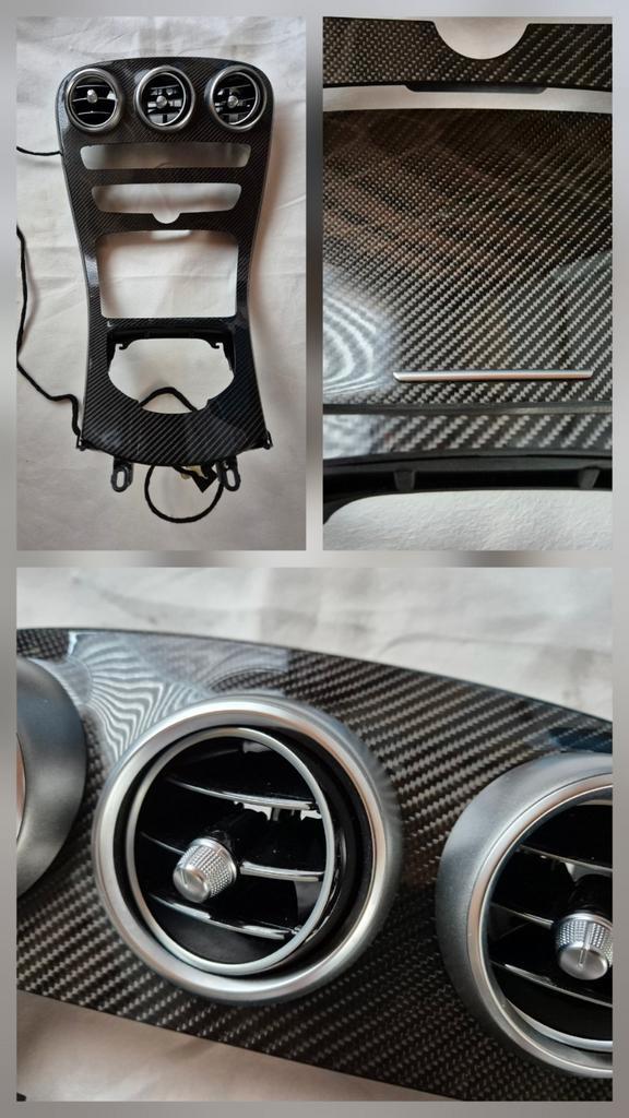 MERCEDES W205 AMG C43 C63 CARBON MIDDENCONSOLE, Auto-onderdelen, Dashboard en Schakelaars, Mercedes-Benz, Gebruikt, Ophalen of Verzenden