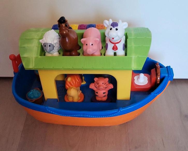 Noah's Ark Speelgoedboot met Dieren, Kinderen en Baby's, Speelgoed | Babyspeelgoed, Zo goed als nieuw, Auto, Met geluid, Ophalen of Verzenden