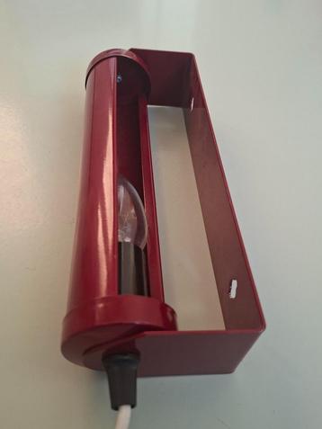 Vintage bordeaux rood G&G metalen bedlampje wandlampje retro beschikbaar voor biedingen