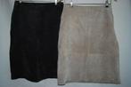 Suede Rokken  2 x beige en bruin, Maat 38/40 (M), Beige, Nieuw, Ophalen of Verzenden
