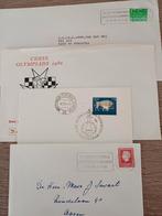 Schaaktoernooi 3  fdc / postwaardestuk, Postzegels en Munten, Brieven en Enveloppen | Buitenland, Ophalen of Verzenden, Envelop