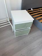 White Nightstand with 2 Drawers – DIY Painted, Huis en Inrichting, Ophalen, Zo goed als nieuw, Hout
