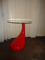 Rode Design salon - bijzet tafeltje, Huis en Inrichting, Tafels | Salontafels, Minder dan 50 cm, 50 tot 75 cm, Rond, Nieuw