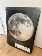 NIEUW IKEA Pjatteryd canvas schilderij maan zilver zwart, 50 tot 75 cm, Nieuw, Ophalen of Verzenden, Schilderij